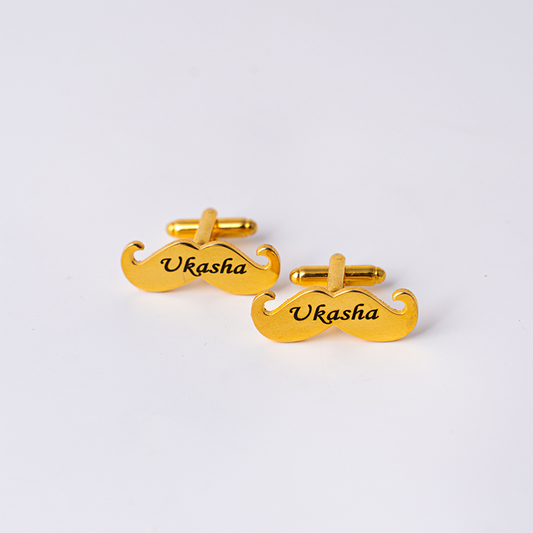Mustache Name Cufflinks