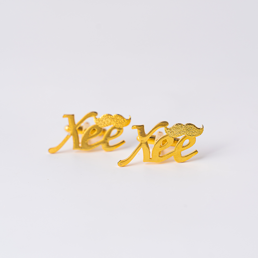 Initial Mustache Cufflinks