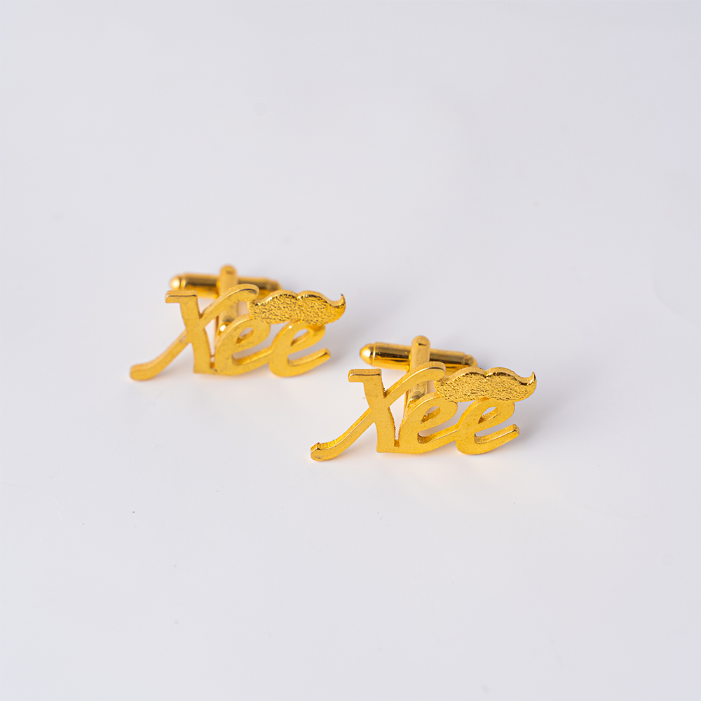 Initial Mustache Cufflinks