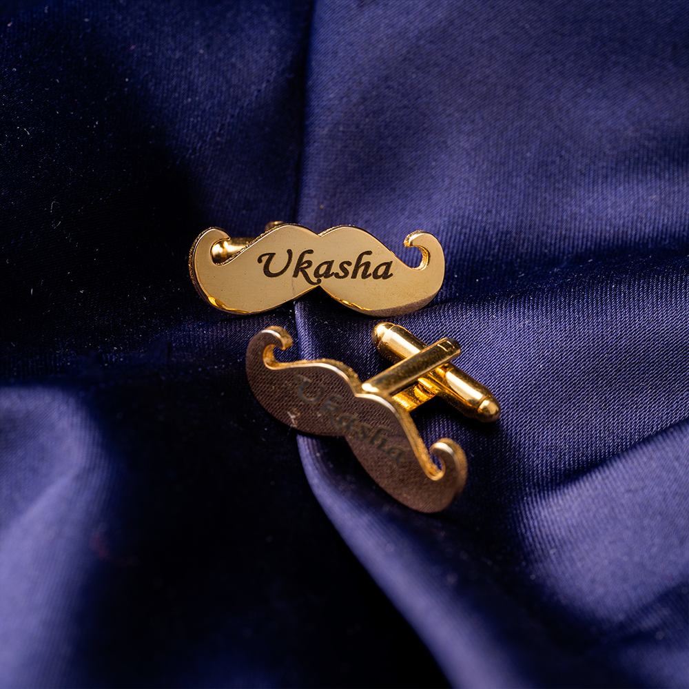 Mustache Name Cufflinks