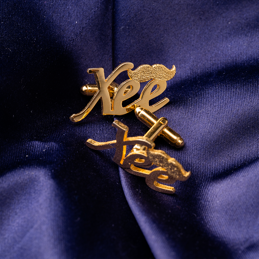 Initial Mustache Cufflinks