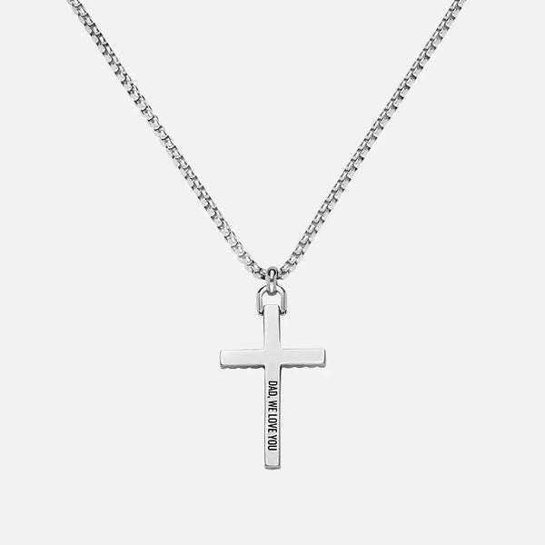 Rope Personalized Cross Necklace